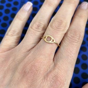 Evil Eye Thin Band Ring